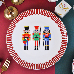 Bộ đồ ăn sứ xương cao cấp hiện đại thân thiện với môi trường, thiết kế hình người phá hạt dẻ, dùng cho bữa tối Giáng sinh và các bữa tiệc - Product Image 3