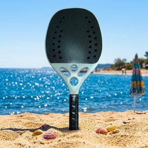 Raquette de beach tennis BEASE Factory personnalisée en fibre de carbone 12K, polyester, diamant, haute qualité, EVA léger, haute résistance - Product Image 1