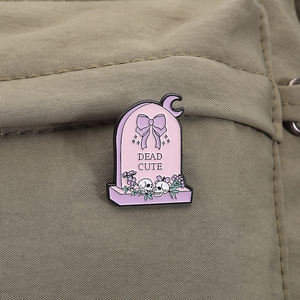 Doodskist Rip Strik Email Pin Spookachtige Heksige Maan Spinnenweb Halloween Broche Revers Badge Sieraden Geschenken Voor Vrienden Groothandel - Product Image 3