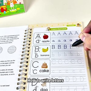 สมุดฝึกเขียนภาษาอังกฤษ แบบฝึกหัดตัวอักษรและตัวเลข สำหรับเด็กอายุ 3-5 ปี ฝึกการควบคุมปากกา ปริศนาเสริมพัฒนาการ ฝึกทักษะการเรียนรู้เบื้องต้น - Product Image 2