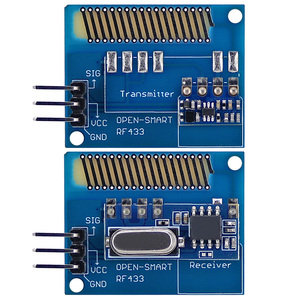 OPEN-SMART Long Range 433MHz RF <b>Wireless</b> Transceiver Kit Blue Antenna Large Power <b>Transmitter</b> Receiver Module LORA F654 - Product Image 1
