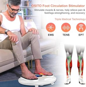 Masseur électrique pour les jambes EMS TENS, stimulateur de la circulation sanguine des pieds, pour les chevilles enflées, fasciite plantaire, massage des pieds, bain de pieds - Product Image 2