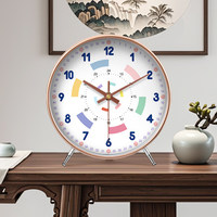 Horloge de table analogique à pendule pour la petite enfance, décoration créative pour la salle de classe, apprentissage moderne, horloge de bureau pour chambre d'enfant