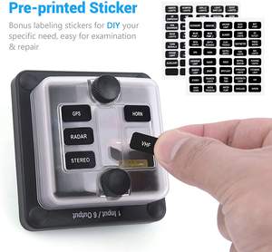Boîte à fusibles à lame ATS 6 voies 12V étanche <span class=keywords><strong>1</strong></span> en 6 sorties avec indicateur d'avertissement LED couvercle anti-humidité pour chariot de <span class=keywords><strong>golf</strong></span> RV camion DC 12-24V - Product Image 4