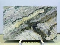 Dalle de marbre vert Prague naturel de luxe, grande dalle de marbre vert Praha pour mur d'accentuation de villa, îlot de cuisine, plan de travail