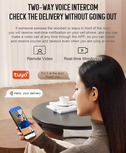 Tysh thông minh tuya Wifi App khóa thời gian thực Video intercom thẻ Mã Vân Tay Cọ 3D nhận dạng khuôn mặt đám mây lưu trữ dữ liệu tùy chọn - Product Image 2