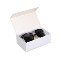 Boîte à lunettes en papier en gros avec fermeture magnétique, étui pliable pour lunettes, emballage personnalisé pour lunettes, design carré
