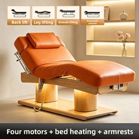 Tempat Tidur Pijat Elektrik Modern Kelas Atas Multi-Fungsi Berpemanas SPALatex Lipat 4-Motor Ruang Tamu Sekolah Kamar Tidur Salon