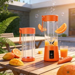 Licuadora Portátil de 400 ml, Sin BPA, Silenciosa, 2 en 1, para Auto, Gimnasio y Exteriores, Funciona con Batería, USB-C, para Hacer Smoothies y Jugos - Product Image 2