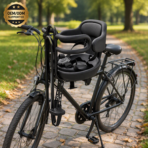Asiento de seguridad frontal Universal para <span class=keywords><strong>bicicleta</strong></span>, asiento de <span class=keywords><strong>bicicleta</strong></span> de acero ultraligero con reposabrazos, portabebés <span class=keywords><strong>plegable</strong></span> para <span class=keywords><strong>bicicleta</strong></span> de montaña y carretera - Product Image 6