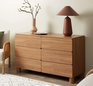 Grande <span class=keywords><strong>commode</strong></span> moderne à 6 tiroirs en bois <span class=keywords><strong>pour</strong></span> <span class=keywords><strong>chambre</strong></span> à coucher - Product Image 4
