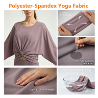 En stock – Tissu tricoté épais double face en polyester et élasthanne, finition opaque, haute élasticité, idéal pour soutien-gorge de yoga sans couture et leggings taille haute