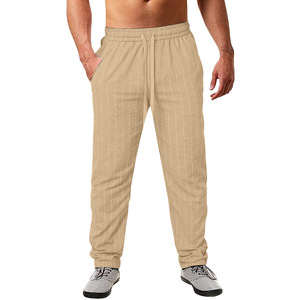 <span class=keywords><strong>Pantaloni</strong></span> estivi di <span class=keywords><strong>lino</strong></span> a <span class=keywords><strong>righe</strong></span> Casual con coulisse in vita elastica <span class=keywords><strong>pantaloni</strong></span> di <span class=keywords><strong>lino</strong></span> di cotone da spiaggia - Product Image 2