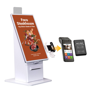 Kiosque de commande et de paiement en libre-service 21,5/27 pouces avec imprimante, scanner, logo personnalisé, SDK, Windows 11, boîtier métallique pour restaurants/fast-foods - Product Image 1