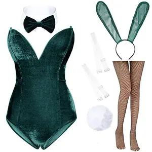 Body in Velluto da Coniglietta con Bottone a Pressione all'Inguine, 3 Colori, Costume Sexy <span class=keywords><strong>Playboy</strong></span>, Outfit da Nightclub, Uniforme Cosplay, Vendita all'Ingrosso - Product Image 1