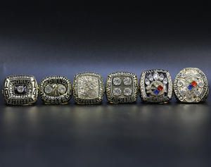 خواتم مخصصة للرجال شعبية جدا بطراز فريق بيتسبرغ ستيلرز خاتم البطولات مع مجموعة الكأس الخشبية في صندوق العرض - Product Image 3