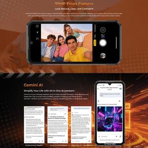 โทรศัพท์มือถือ <span class=keywords><strong>Oukitel</strong></span> WP68 Air 5G รุ่น Global ความจุ 12GB+512GB กล้องมองกลางคืน ระบบสแกนลายนิ้วมือ หน้าจอ 6.88 นิ้ว ระบบปฏิบัติการ Android 16 - Product Image 3