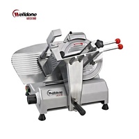 Nouvelle machine à trancher la viande et les légumes surgelés semi-automatique électrique Welldone de 10 pouces avec lame en céramique et épaisseur réglable