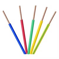 Cable de cobre de un solo núcleo aislado de alta calidad, Cable residencial, Conductor Flexible de PVC, 1,5mm, 2,5mm, 4mm, 10mm, 100m, sólido