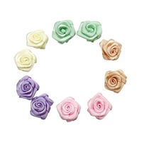 E-Magic mini rose fait main pour emballer ruban auto-adhésif noeud pas cher décoration de fleurs de rose ruban de satin fleurs de rose