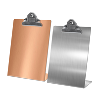 Support de menu en métal personnalisé, porte-affiche de table en acier inoxydable, porte-numéro de table, support de carte de table