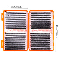 Cils postiches en fibres épaisses de haute qualité, semi-faits à la main, en plastique noir, style européen et américain, pour l'exportation, en grappe unique 10D/80D