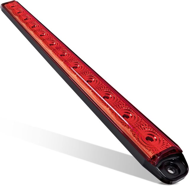 16" 12 Red LED Trailer Light Bar [Brake + Sequential Turn Signal]Running Marker ID Trailer Tail Light