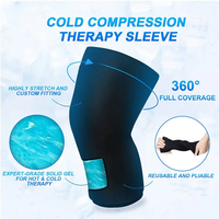 Manchon de compression réutilisable en gel pour genou, thérapie chaud-froid, pour soulager les blessures sportives, les douleurs, les gonflements et l'arthrite