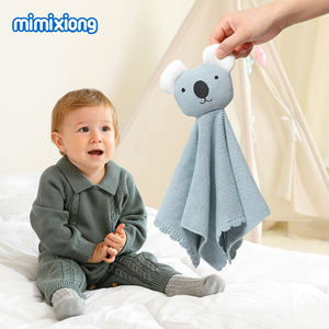 Sıcak satış özelleştirilmiş bebek Lovey hayvan Koala kafa peluş bebek yorgan nakış bebek güvenlik battaniyesi yumuşak doldurulmuş oyuncaklar - Product Image 4