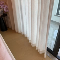 Rideaux transparents sur mesure avec plis ondulés, tissu filtrant la lumière, adaptés aux salons, chambres, hôtels et restaurants