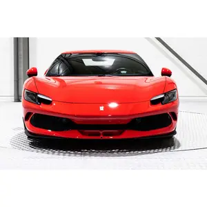 2024 on stock ferrari mega options Carbon, Passenger Display Luxury Sport Car Convertible Red on Black/Rosso Corsa ferrari 296