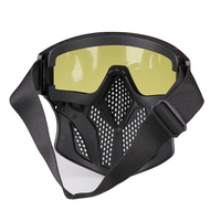 Écran facial complet de protection tactique pour le tir, en polycarbonate de 3,1 mm d'épaisseur, anti-buée, anti-impact