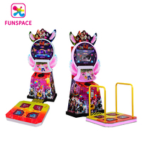 Mini Machine de jeu de danse d'arcade pour enfants, avec pièces de monnaie, musique, mélodie, éclairage, divertissement, en vente
