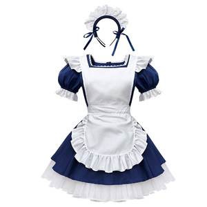 Disfraz de Cosplay Lolita Azul Marino Angel Maid, Conjunto de Falda de Poliéster, Primavera 2025 - Product Image 5