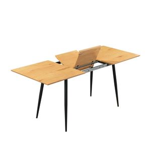 <span class=keywords><strong>Table</strong></span> de salle à manger extensible et peu encombrante, abordable, <span class=keywords><strong>avec</strong></span> plateau en mélamine de 120-160 cm et pieds en métal, <span class=keywords><strong>avec</strong></span> plateau coulissant intégré. - Product Image 4