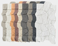 Panneau mural extérieur en pierre artificielle PU pour villa, léger, installation rapide, écologique, imperméable, texture de roche réaliste