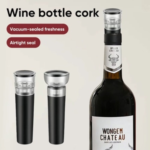 <b>Mini</b> Food Grade TPE <b>PC</b> Plastic Wine Cork Reusable Vacuum Sealer Bottle Stopper Leakproof for Preservation Plug Custom Logo - Product Image 1