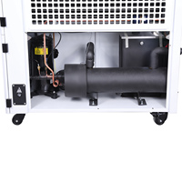 Mini-refroidisseur mobile HTI-3A à refroidissement par air, équipement d'échange thermique, compresseur Sanyo, pompe à réservoir haute pression, R-410A/R407C, 3-380V