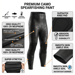 Yamamoto Neoprene <strong>Wetsuit</strong> Soft and Durable Smooth Skin Camo Spearfishing <strong>Wetsuit</strong> Premium Korean Neoprene Two Piece Suit - Product Image 3