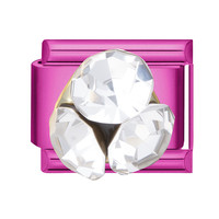 Ensemble d'accessoires pour bracelets à breloques en acier inoxydable de style italien, avec fleurs en cristal rose et éléments de perles d'amour, pour la fabrication DIY (UE)