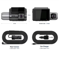 Caméra de voiture cachée 1080P HD double objectif, caméra DVR pour Volkswagen, WiFi, vision nocturne super performante, caméra de tableau de bord avant/arrière, 1 an