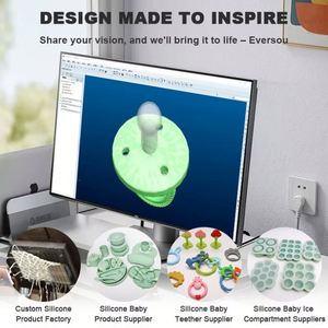 Juego de Platos de Silicona de Grado Alimenticio para Bebés con Succión, Baberos para Niños, Vajilla con Diseño de Oso de Dibujos Animados, Libre de BPA - Product Image 5