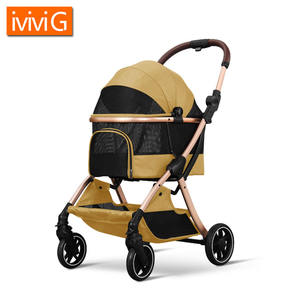 Kereta dorong anjing mewah OEM 200 keranjang hewan peliharaan lipat semua dalam satu Tiongkok untuk anjing kucing penggunaan luar ruangan terbuat dari bahan Oxford 2 1 tas troli anjing - Product Image 4