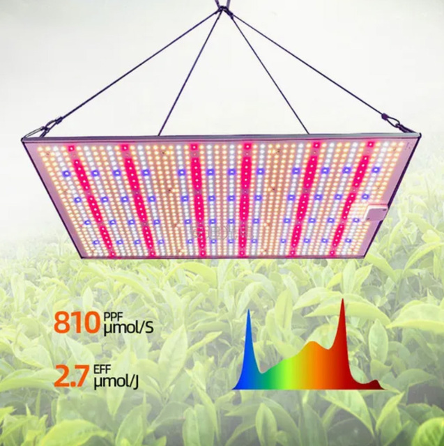 Dimmable IP65 Aluminum Full Spectrum LED Grow Light  for Hydroponic Greenhouse Veg Seedling Plant Growing
