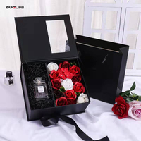 Boîte Cadeau avec Fenêtre Transparente pour Emballage Floral, Fournitures pour Fleuristes, Boîte d'Emballage pour Bouquet de Fleuriste, Boîte Cadeau avec Fenêtre, Caja De Regalo