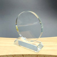 Trophée en cristal de style nouveau prix en verre changeant de couleur pour les fêtes au néon