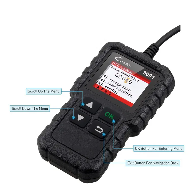 Launch Cr3001 Full Obd2 Functions truck Auto Code Reader Scanner Car Diagnostic Tool