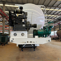 Semi-remorque citerne à ciment en vrac avec suspension mécanique à 4 essieux, capacité de 40 m³, compresseur d'air de 12 m³, semi-remorque citerne à poudre en vrac