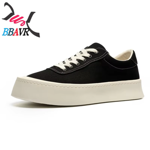 Zapatos de Tabla Antideslizantes Ligeros y Transpirables para Hombre con Suela de Goma y Plataforma Negra para Verano Casual - Product Image 6