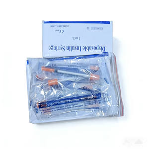 Jeringas de Insulina Desechables y Estériles de Seguridad, 100 Unidades, 0.3ml, 0.5ml, 1ml, U-100, U-40, <span class=keywords><strong>Ultra</strong></span> Finas, para Uso Veterinario - Product Image 1